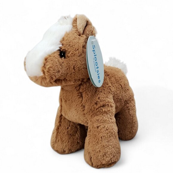 NWT Aurora Splootsies Eco Friendly Clydesdale Horse Plush 8" - Picture 1 of 6